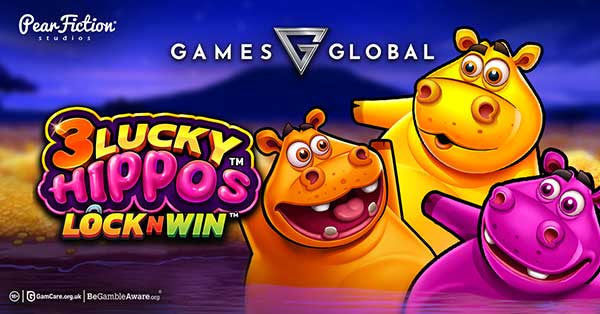 Games Global and PearFiction Studios™ take triple pot format to the next level with 3 Lucky Hippos™