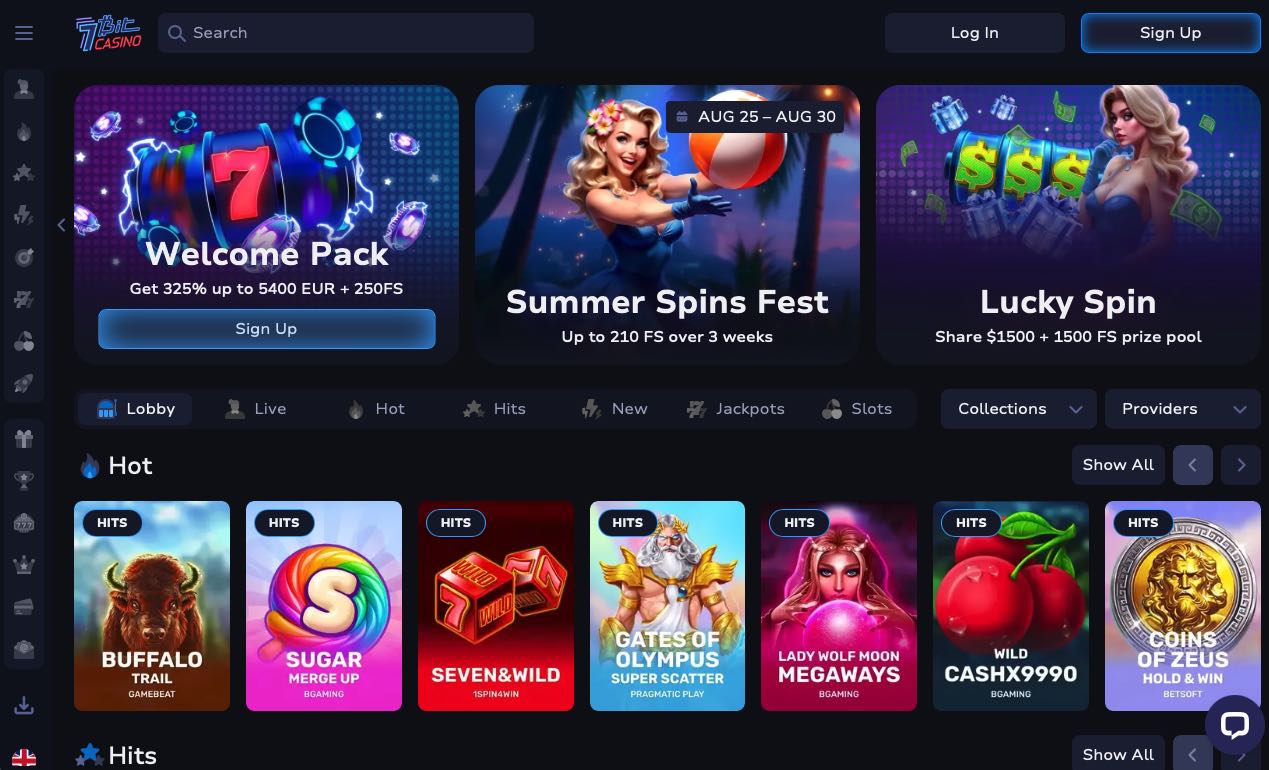 7Bit Casino Homepage