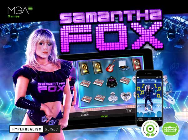 Samantha Fox, the new star of slots with the Hyperrealism Series by MGA Games