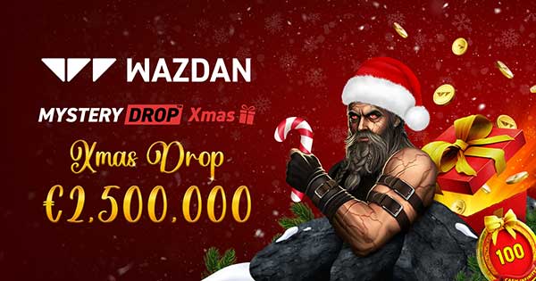 Wazdan prepares for the festive season with €2,500,000 Xmas Drop network promotion