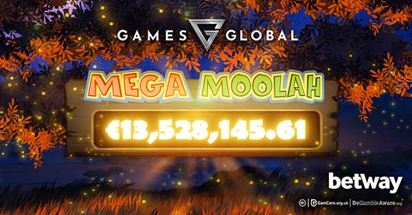 Games Global progressive jackpot Mega Moolah!™ pays out €13.5 million