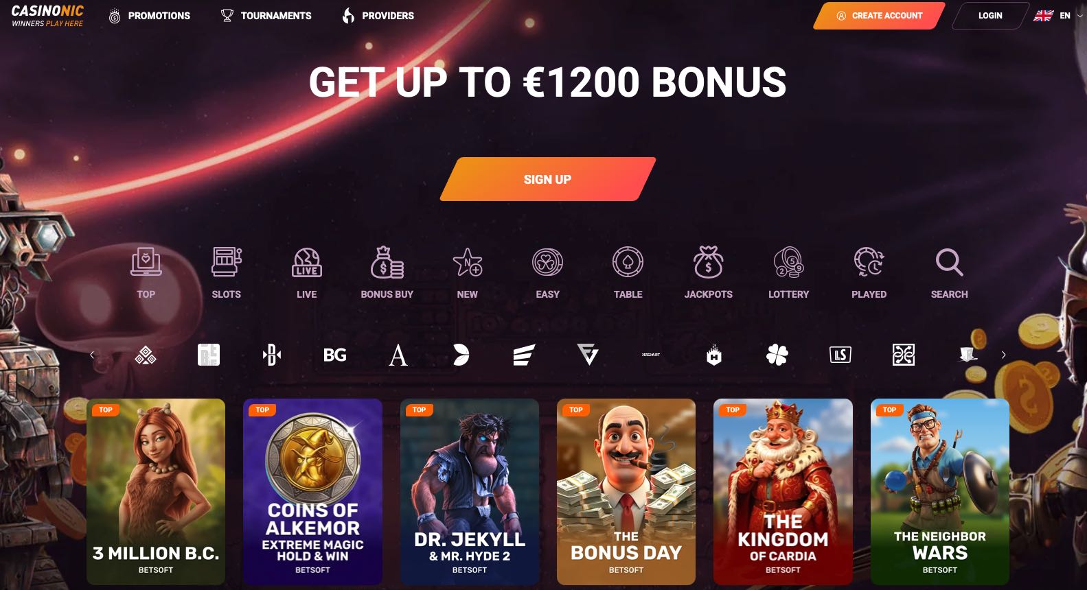 Casinonic Home