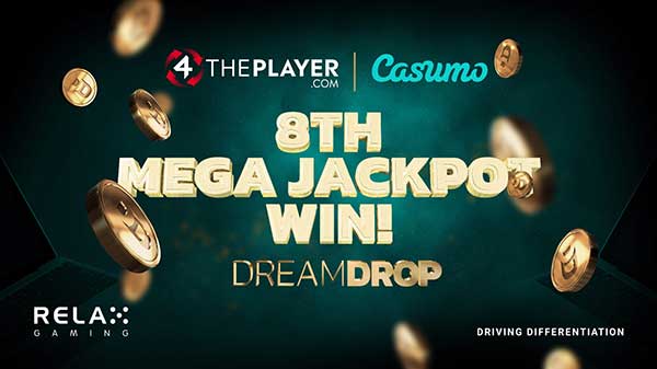 Relax Gaming crowns eighth Dream Drop millionaire via 4ThePlayer and Casumo