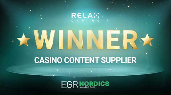 Relax Gaming sets the bar with Casino Content Supplier at EGR Nordics Awards