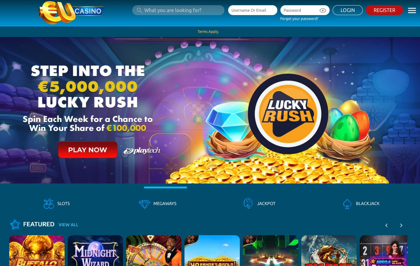 EUCasino Homepage