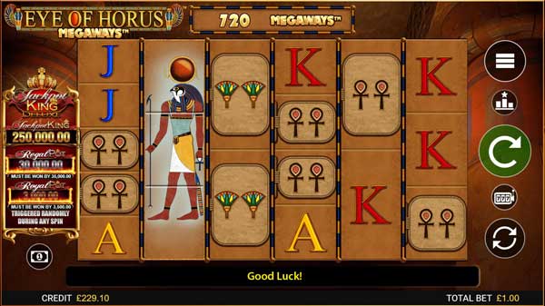 Jackpot King welcomes Blueprint’s all-seeing Eye of Horus Megaways™