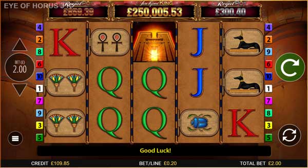 Blueprint Gaming’s all-seeing Eye of Horus joins Jackpot King series