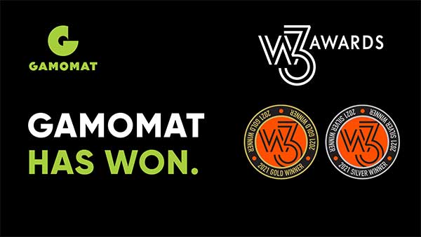GAMOMAT wins w3 awards for proprietary Crystal Strike video