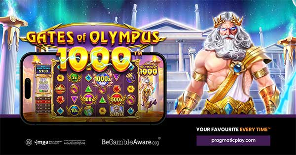 Zeus strikes mighty multipliers in Pragmatic Play’s latest release Gates of Olympus 1000