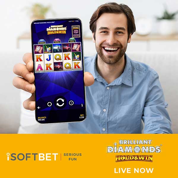 iSoftBet incorporates glamour and style into new release Brilliant Diamonds: Hold & Win
