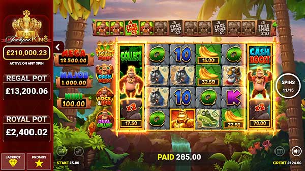 Swing back into action with Blueprint Gaming’s King Kong Cash Even Bigger Bananas Jackpot King™