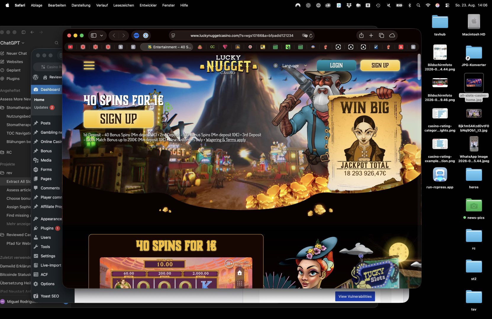 Lucky Nugget Casino homepage