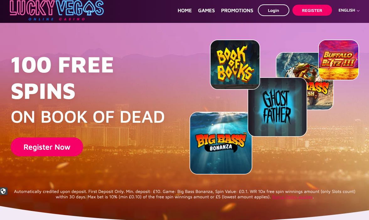 Lucky Vegas Casino homepage
