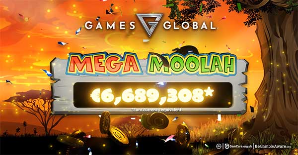 Games Global progressive jackpot Mega Moolah™ awards €6.6 million