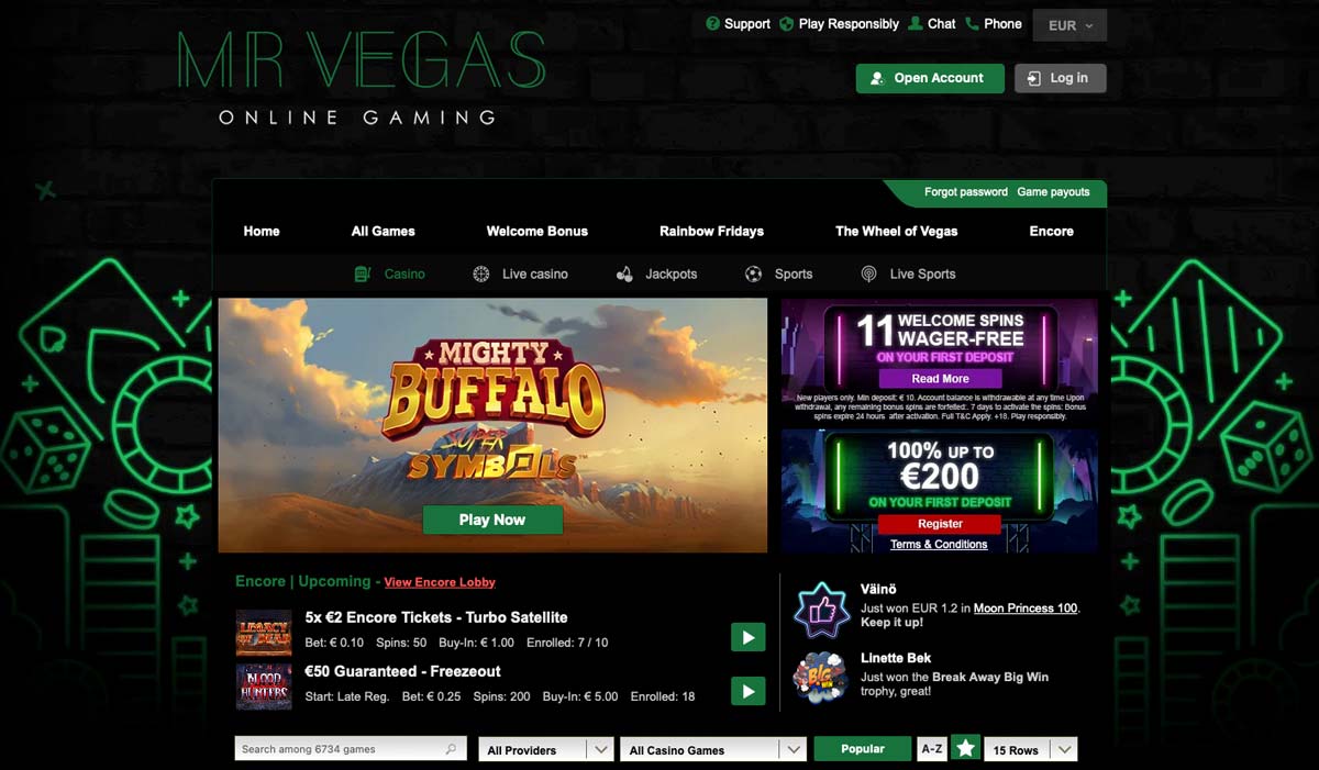Mr Vegas Casino Website