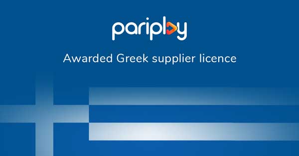 Pariplay awarded Greek supplier licence