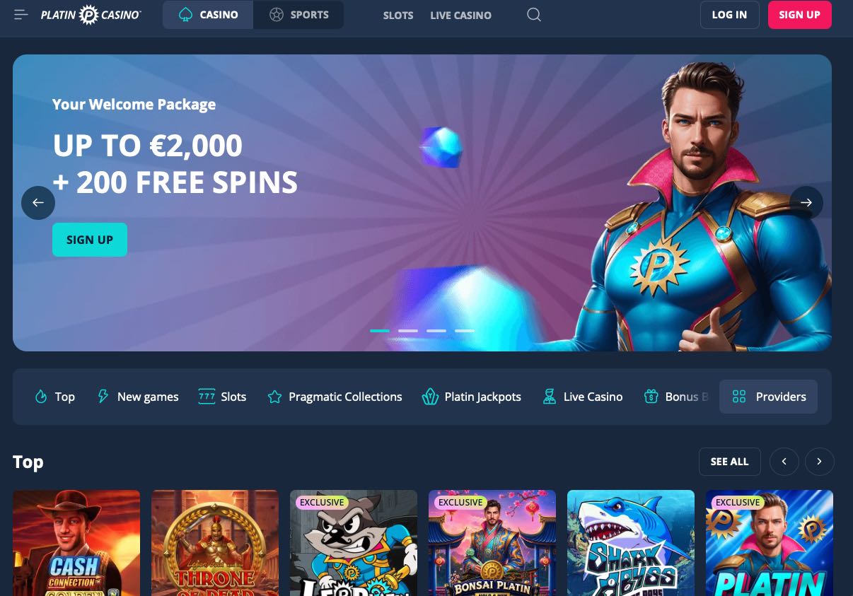 Platin Casino Bonus Offiziell