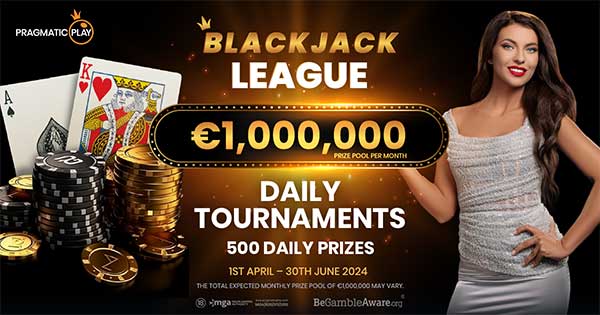 Pragmatic Play launches €1,000,000 monthly Blackjack League 