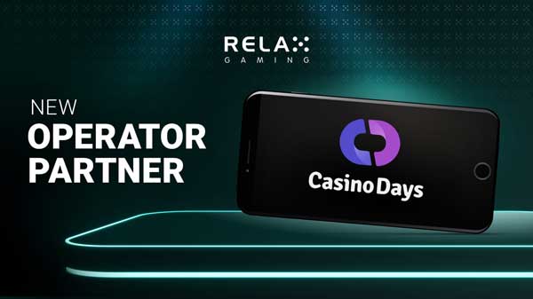 Relax Gaming teams up with brand-new operator Casino Days