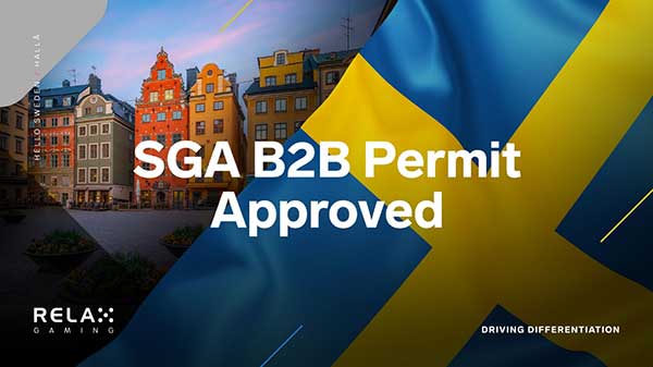 Relax Gaming granted the newly introduced Swedish B2B Permit