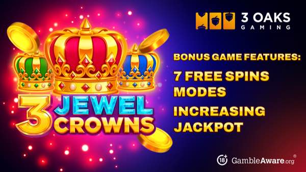 3 Oaks Gaming gives classic gameplay a regal refresh in 3 Jewel Crowns