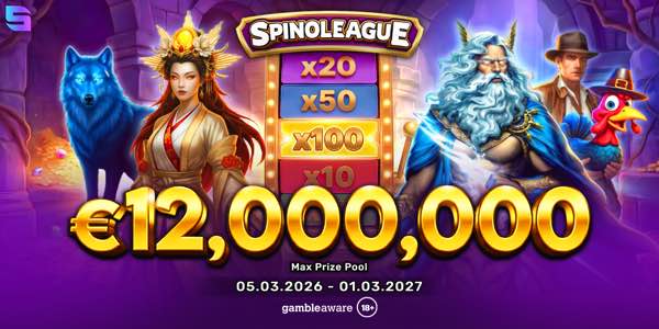 Spinomenal launches Spinoleague 2026 with €12m max prize pool and New Prize Multiplier Wheel