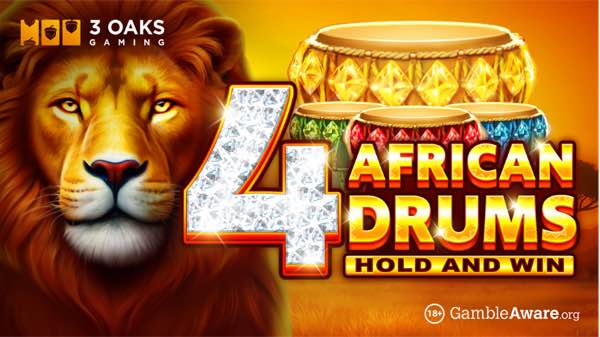 3 Oaks Gaming raises the tempo with 4 African Drums: Hold and Win 5×3