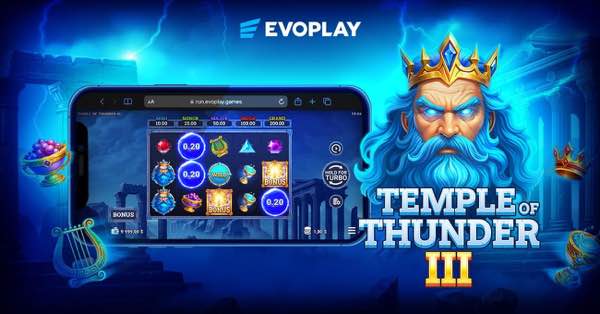 Zeus strikes in Evoplay’s electrifying Temple of Thunder III