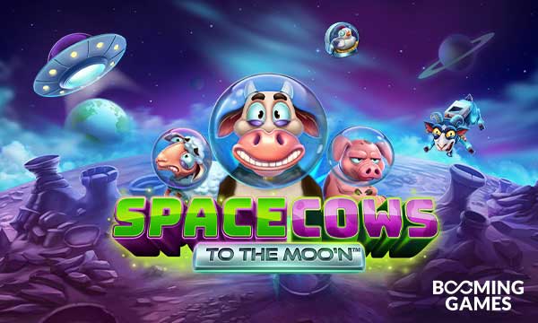 Get ready for blast off with Space Cows to the Moo’n™ from Booming Games