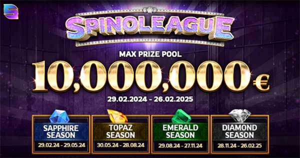 Spinomenal marks 10th anniversary with special Spinoleague competition with €10m Max prize pool