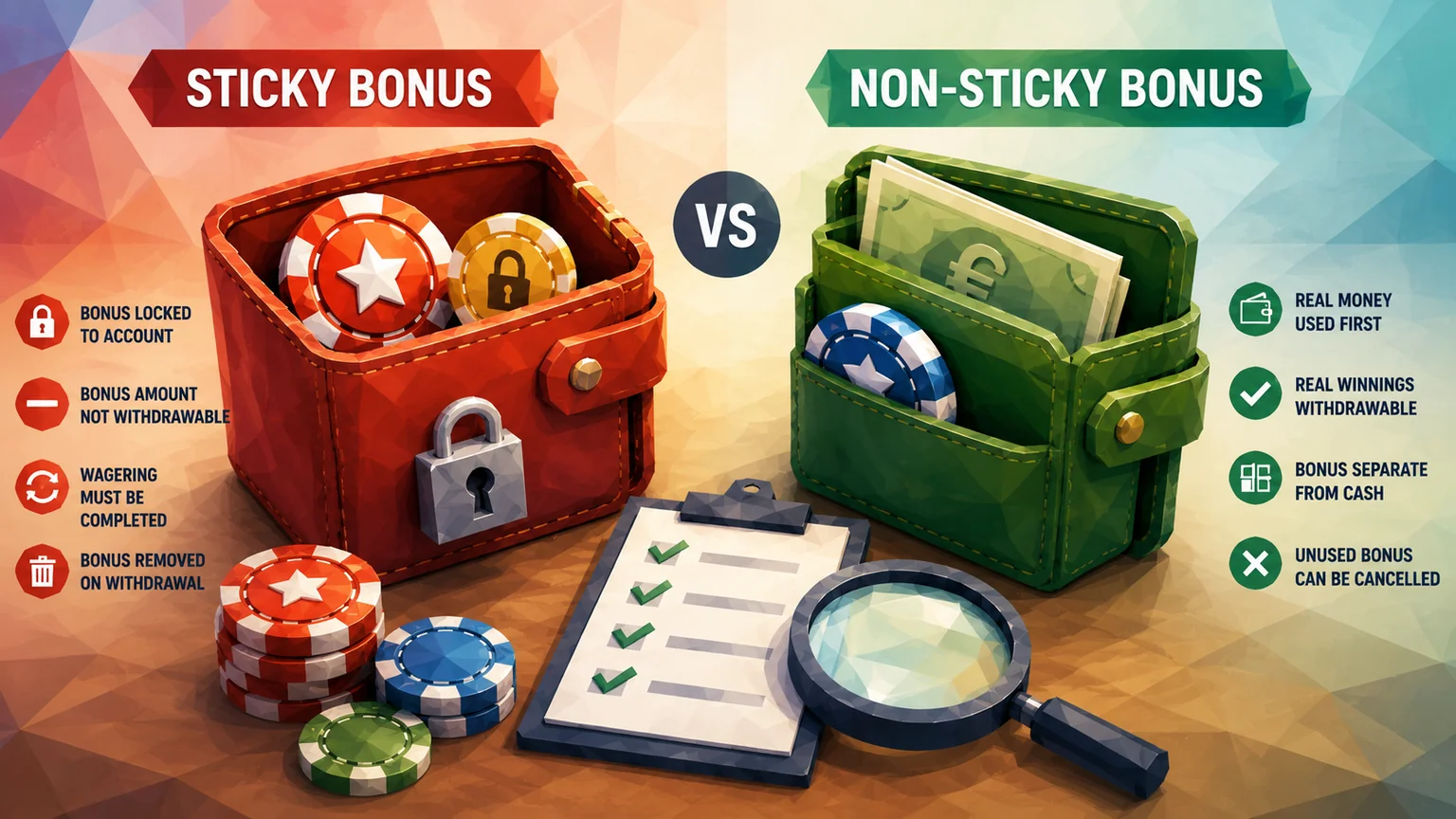 Sticky vs Non-Sticky Bonuses: What’s the Difference?