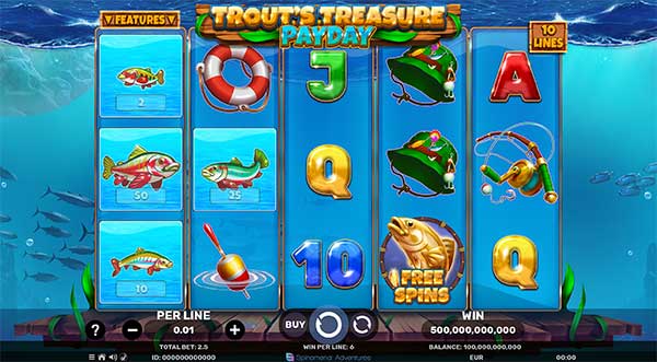 Spinomenal releases first fish-inspired slot Trout’s Treasure Payday