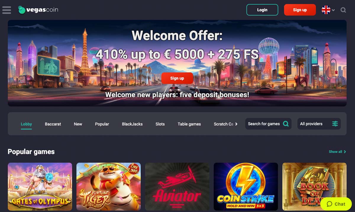 VegasCoin Homepage