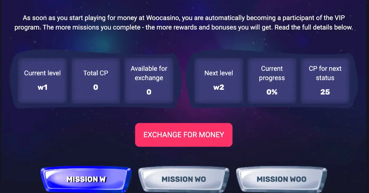 WooCasino Loyalty Program