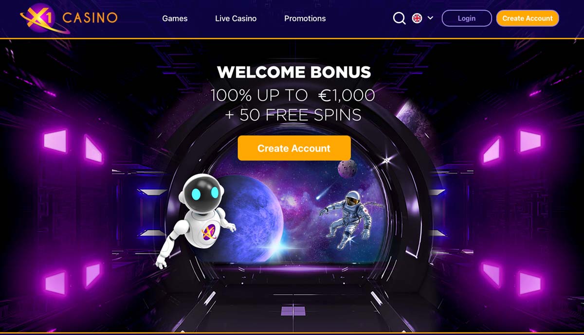 X1 Casino website